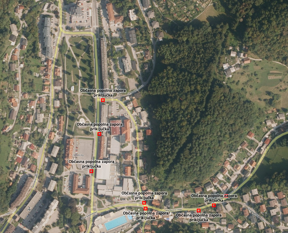 Občasna popolna zapora priključkov